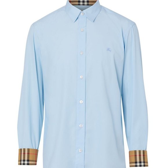 Other - Pale blue  men's burberry william long sleeve button down shirt